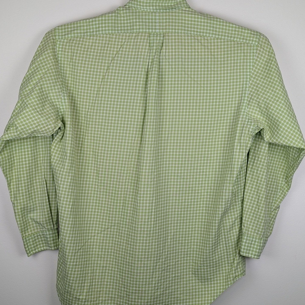 Ralph Lauren Blake Gingham Button Down Shirt Men's Large Green White Long Sleeve - Picture 5 of 10